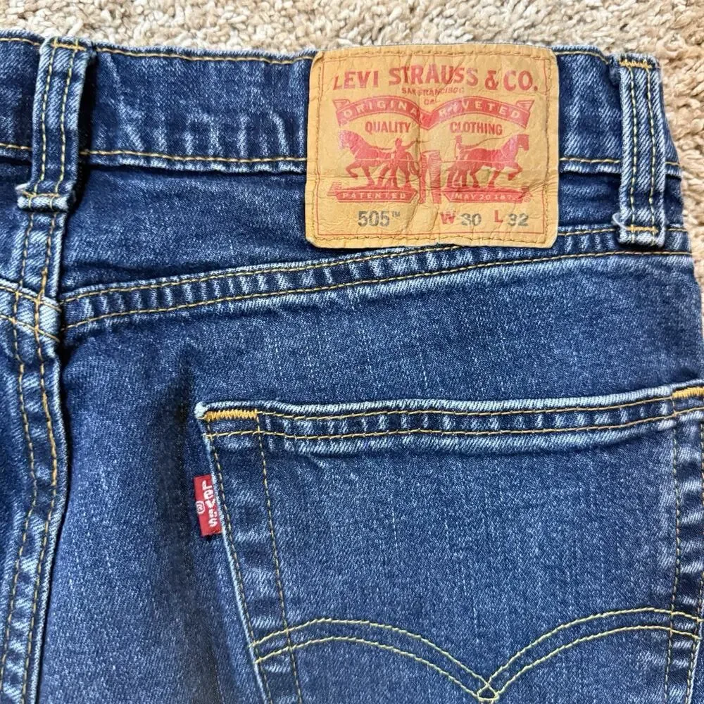 Levi’s 505 Jeans Men’s 30 X 32 Straight Western Core Cowboy Workwear Americana